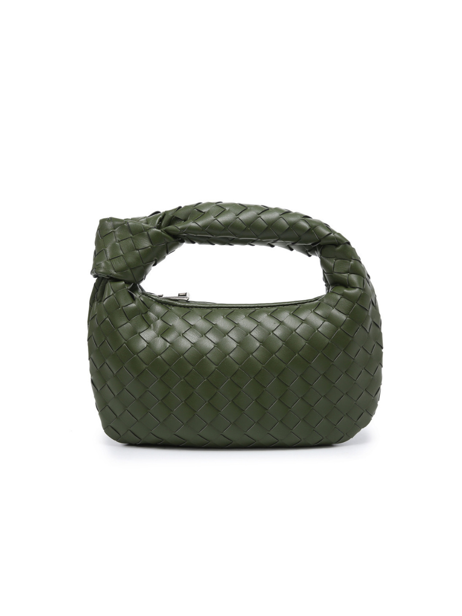 Rosea Small Woven Leather Bag