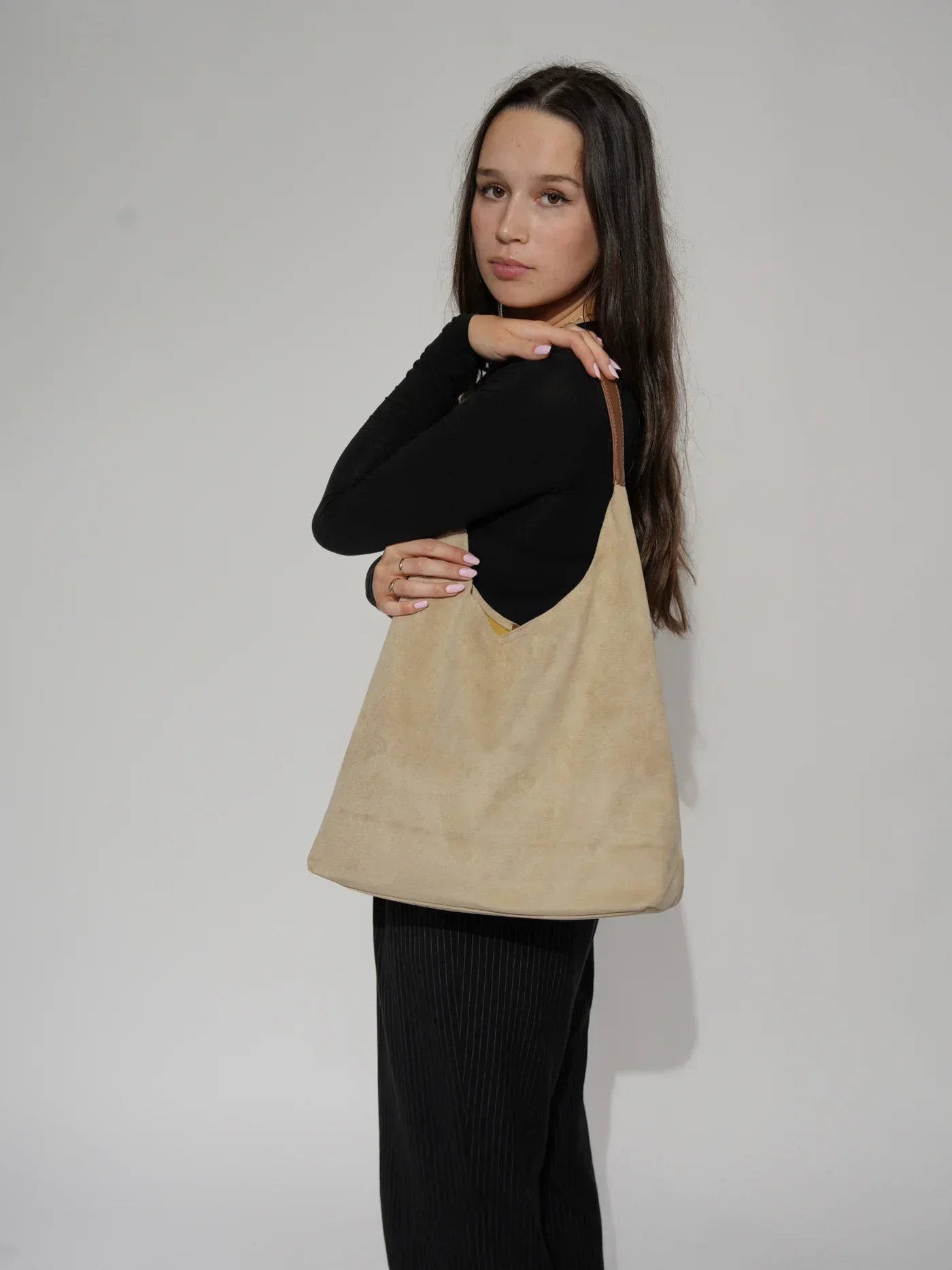 Rosea Suede Mocha Tote