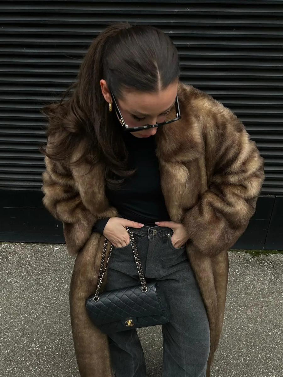 Rosea Winter Coat in Faux Fur