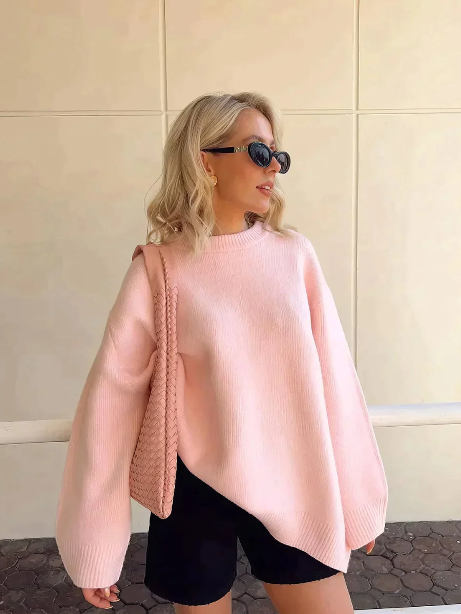 Rosea Knitted Sweater in Pink