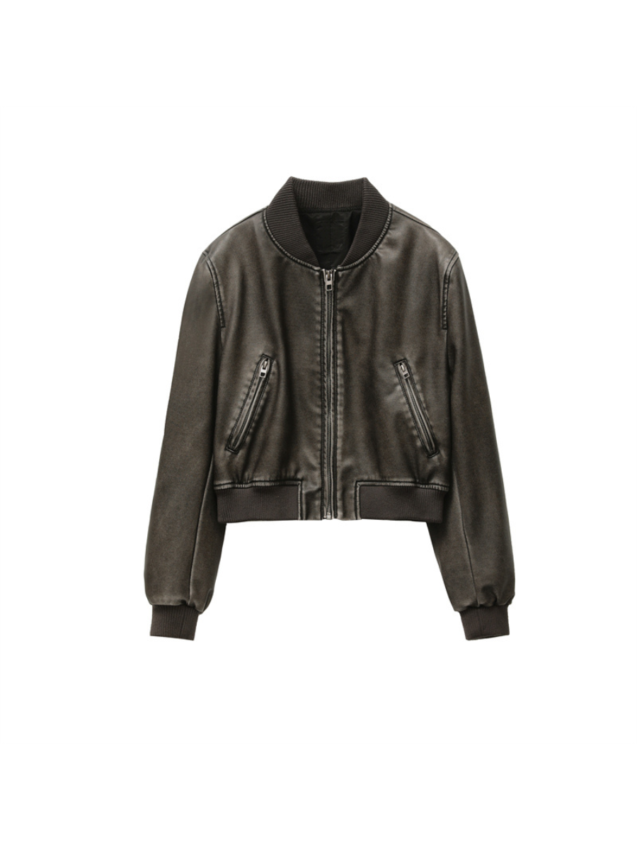 Rosea Washed Leather Jacket