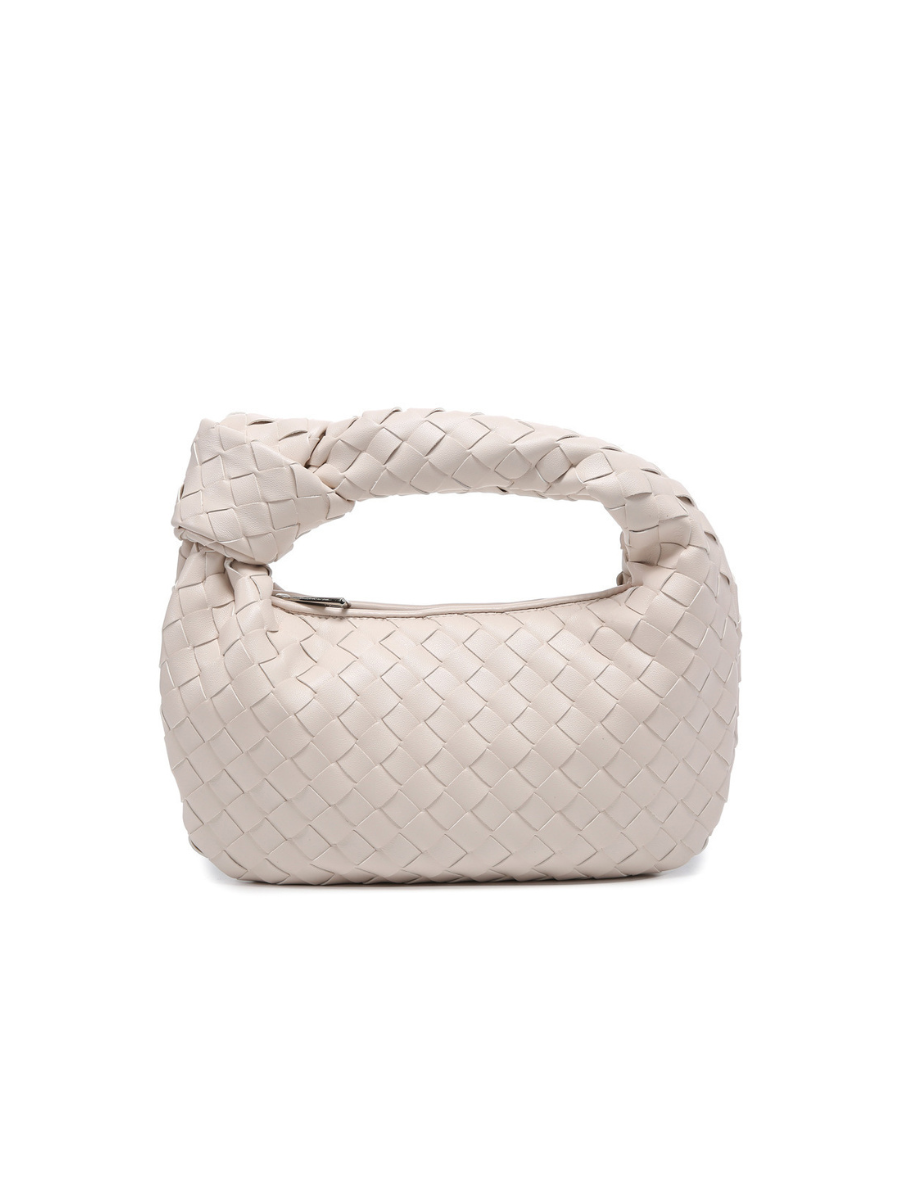 Rosea Small Woven Leather Bag