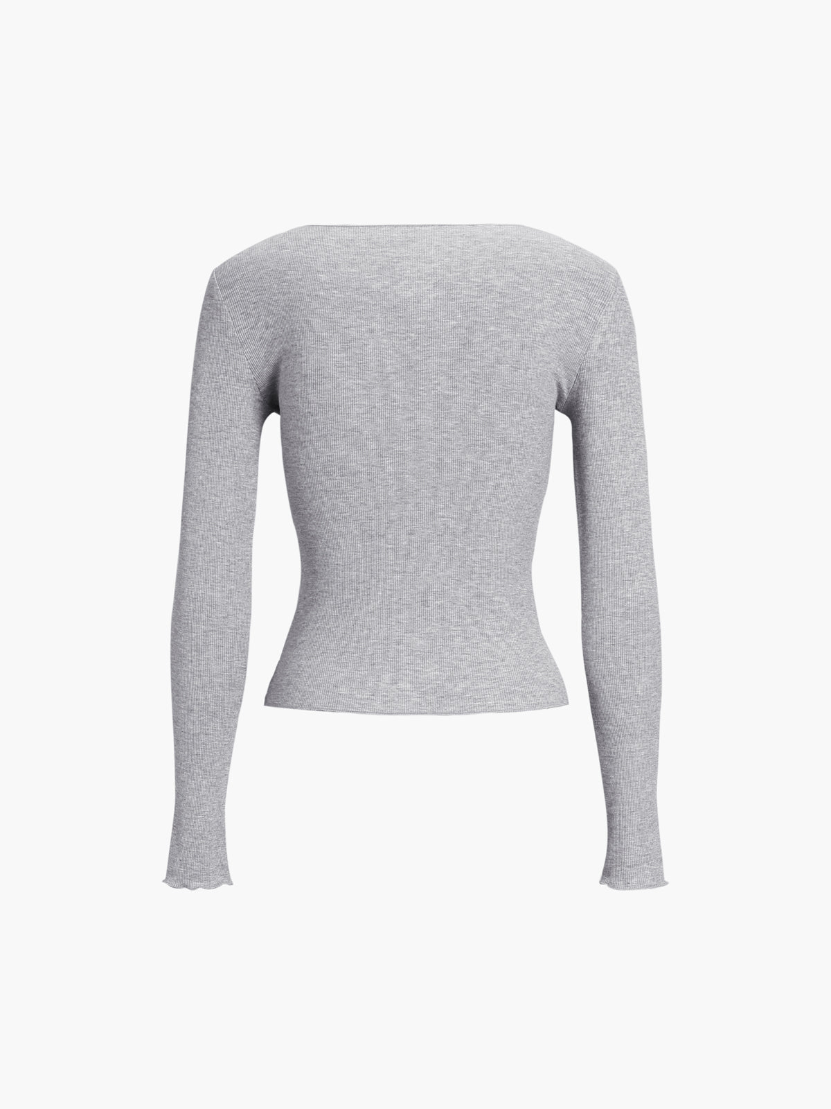 Rosea Basic Piping Long Sleeve Top