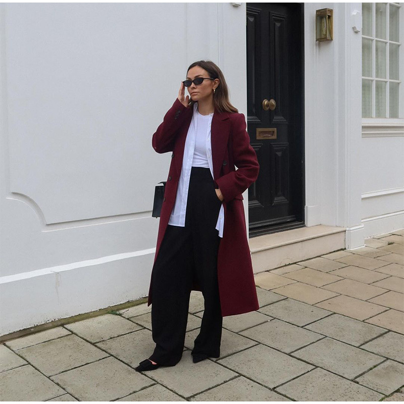 Rosea Red Trench Coat