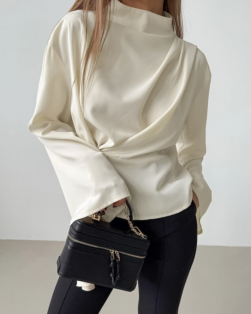 Rosea Knot Detail Cream Blouse