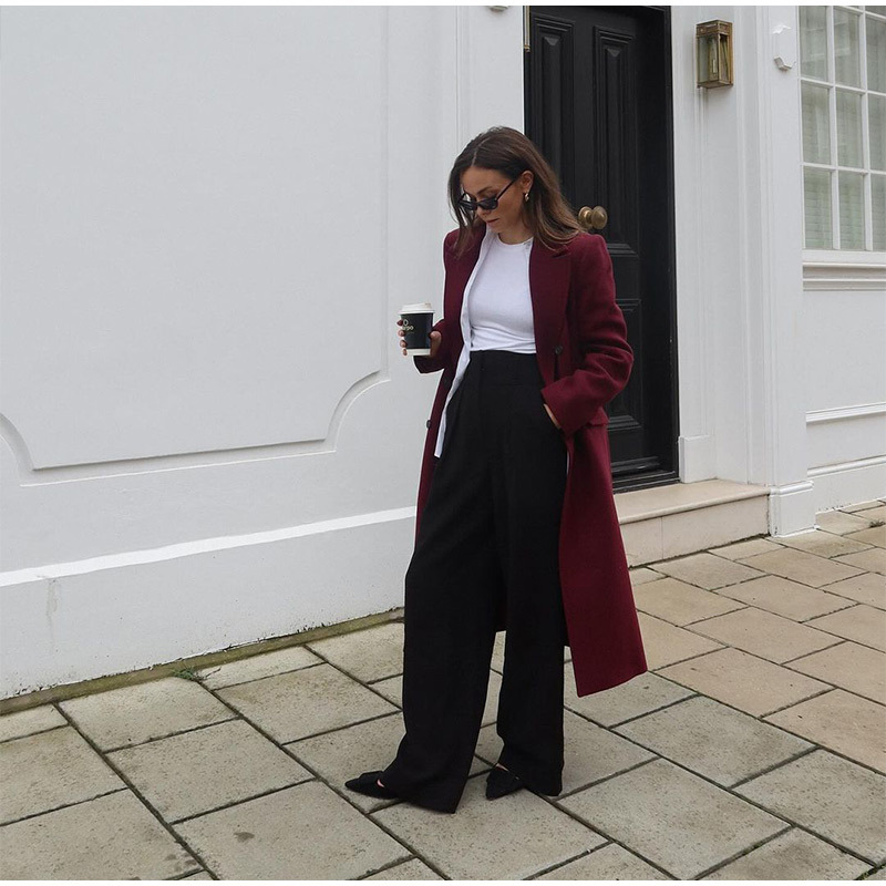 Rosea Red Trench Coat