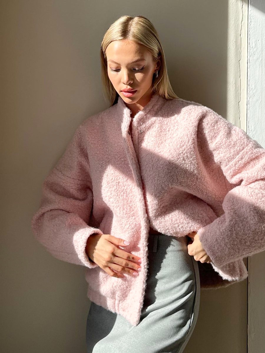 Rosea Fluffy Pink Coat