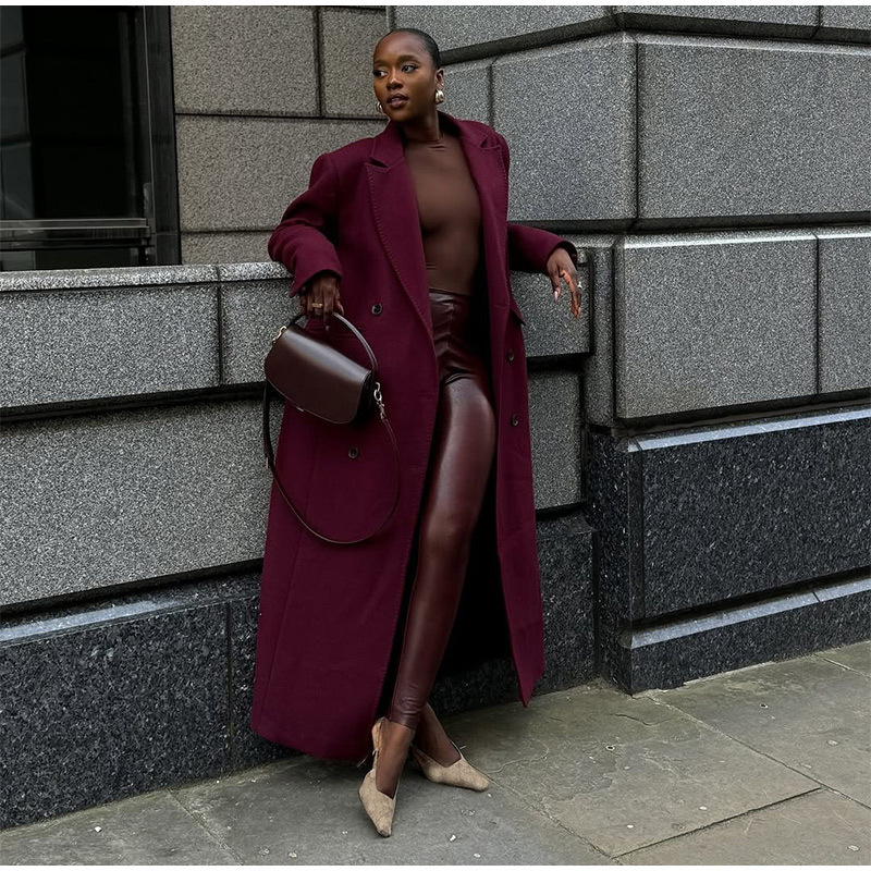 Rosea Red Trench Coat