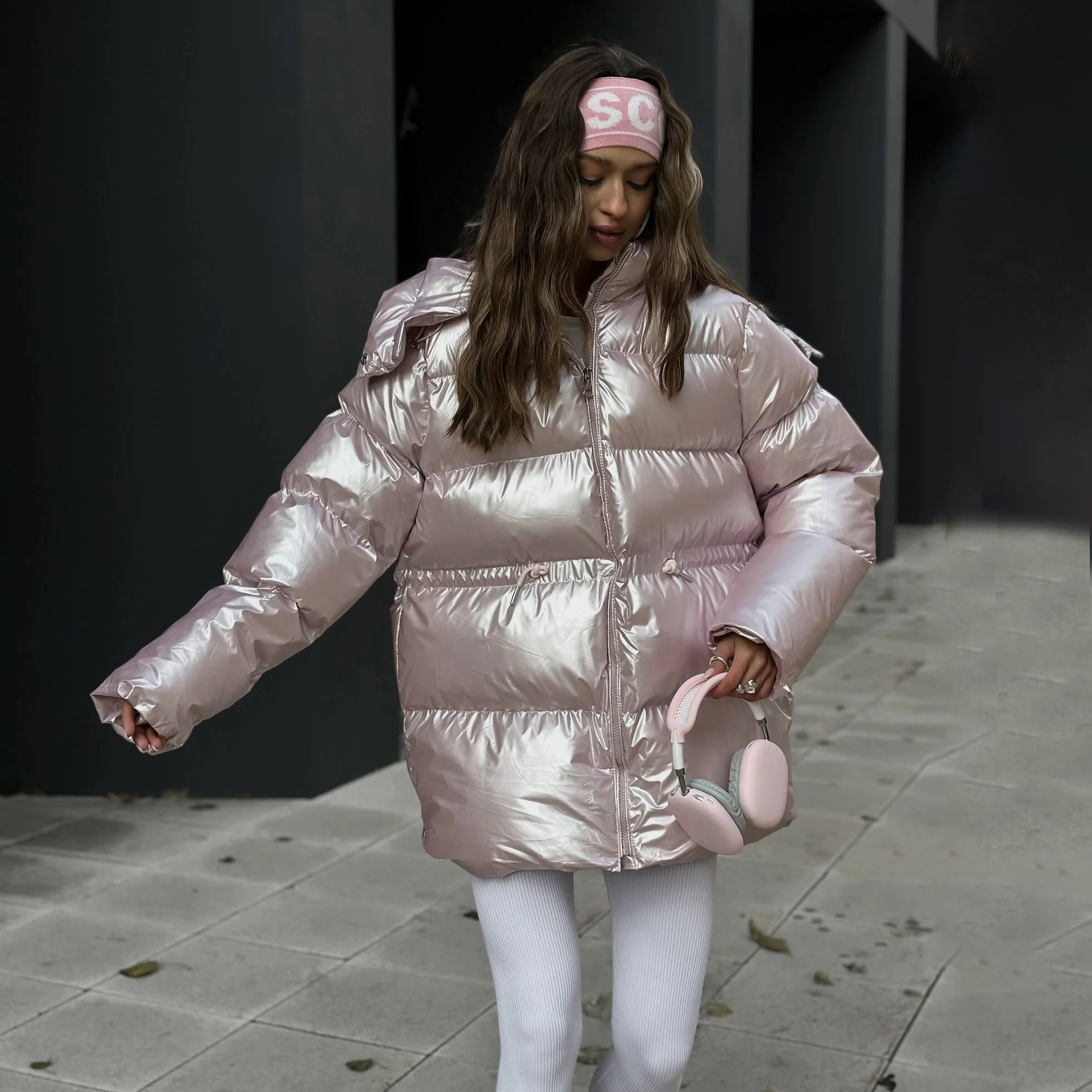 Rosea High Shine Puffer Jacket