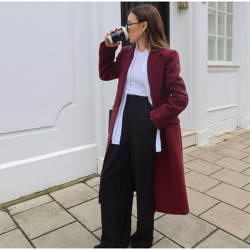 Rosea Red Trench Coat