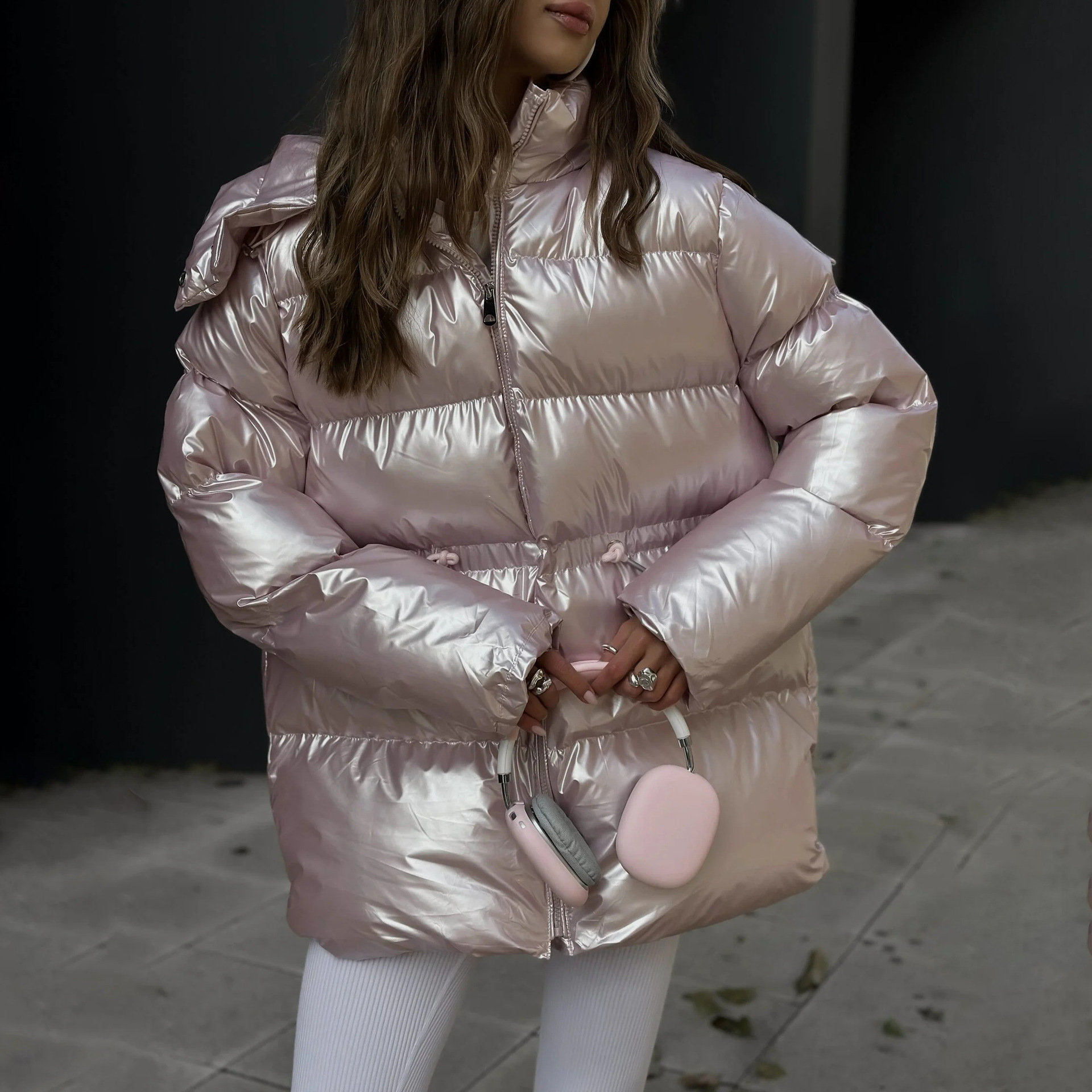 Rosea High Shine Puffer Jacket