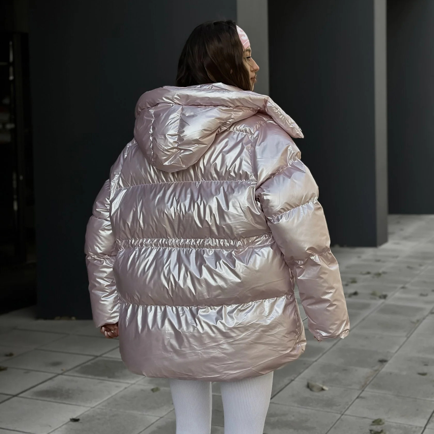 Rosea High Shine Puffer Jacket