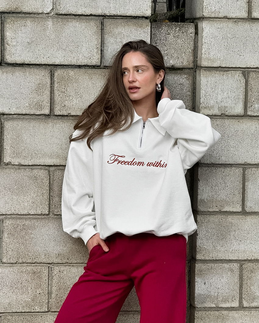 Rosea Oversized Polo Sweatshirt