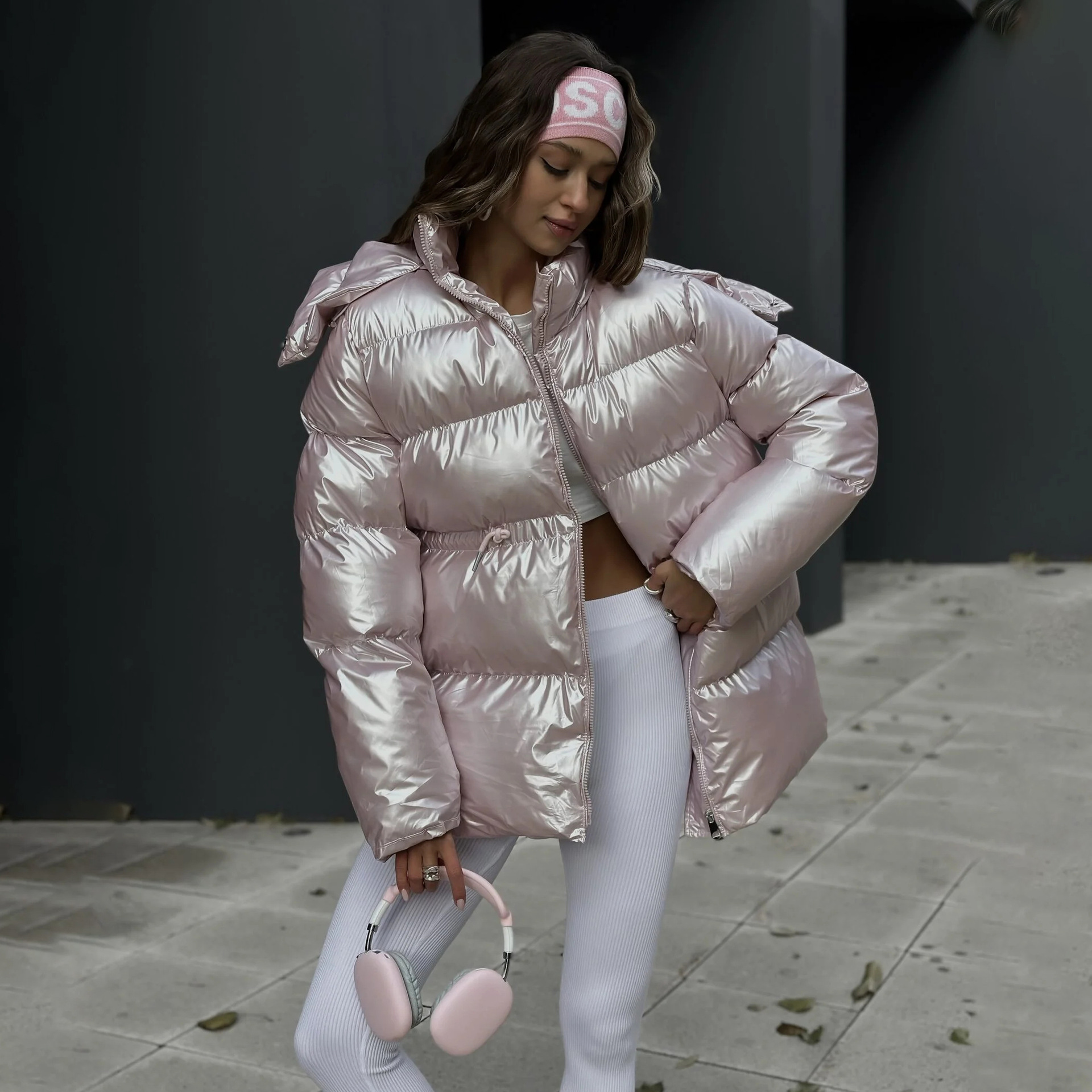 Rosea High Shine Puffer Jacket