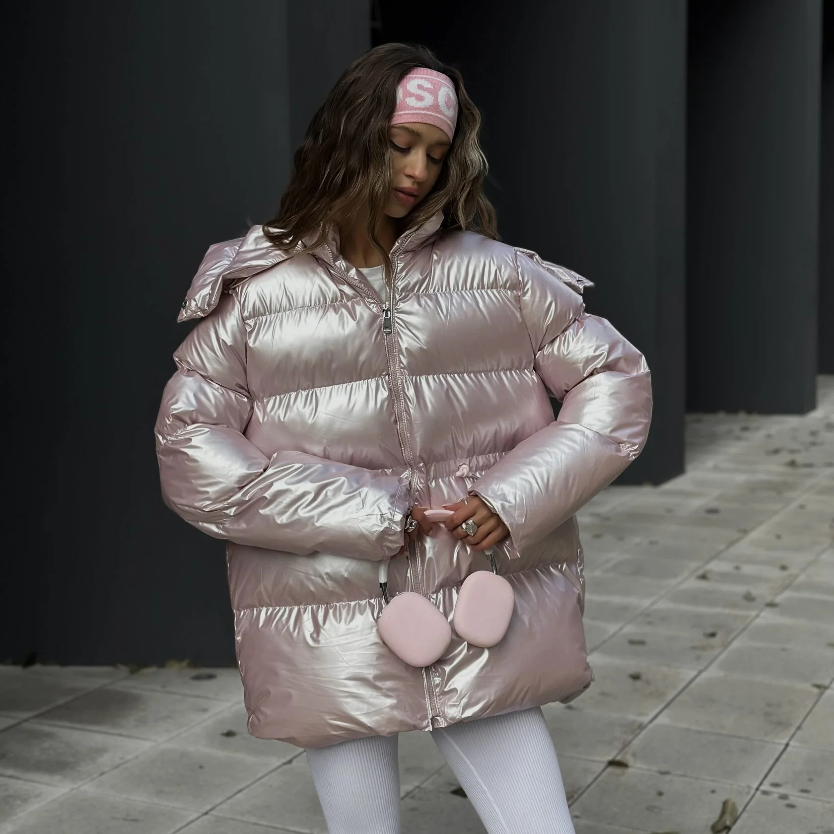 Rosea High Shine Puffer Jacket