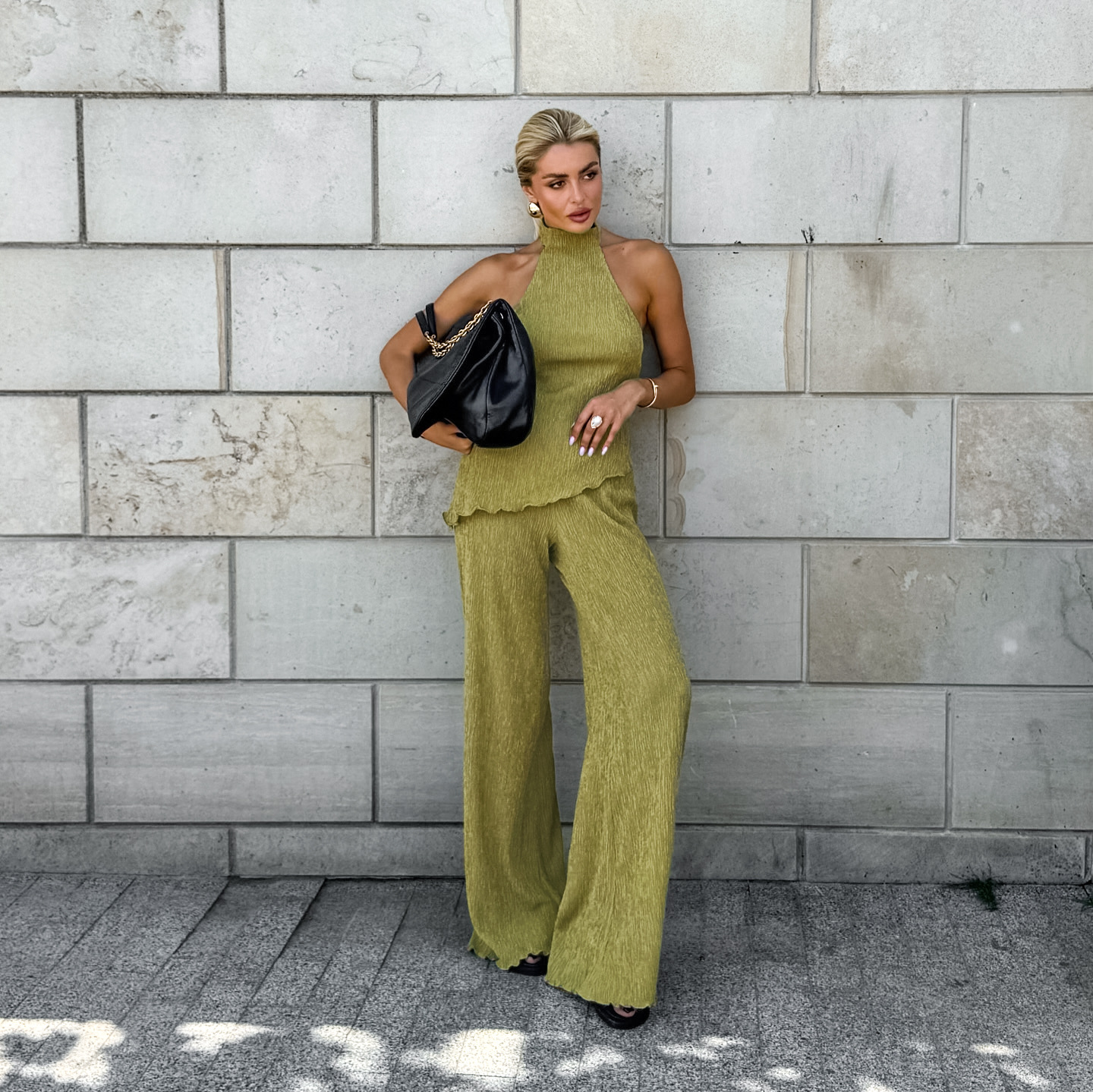 Rosea Green Two-Piece Set