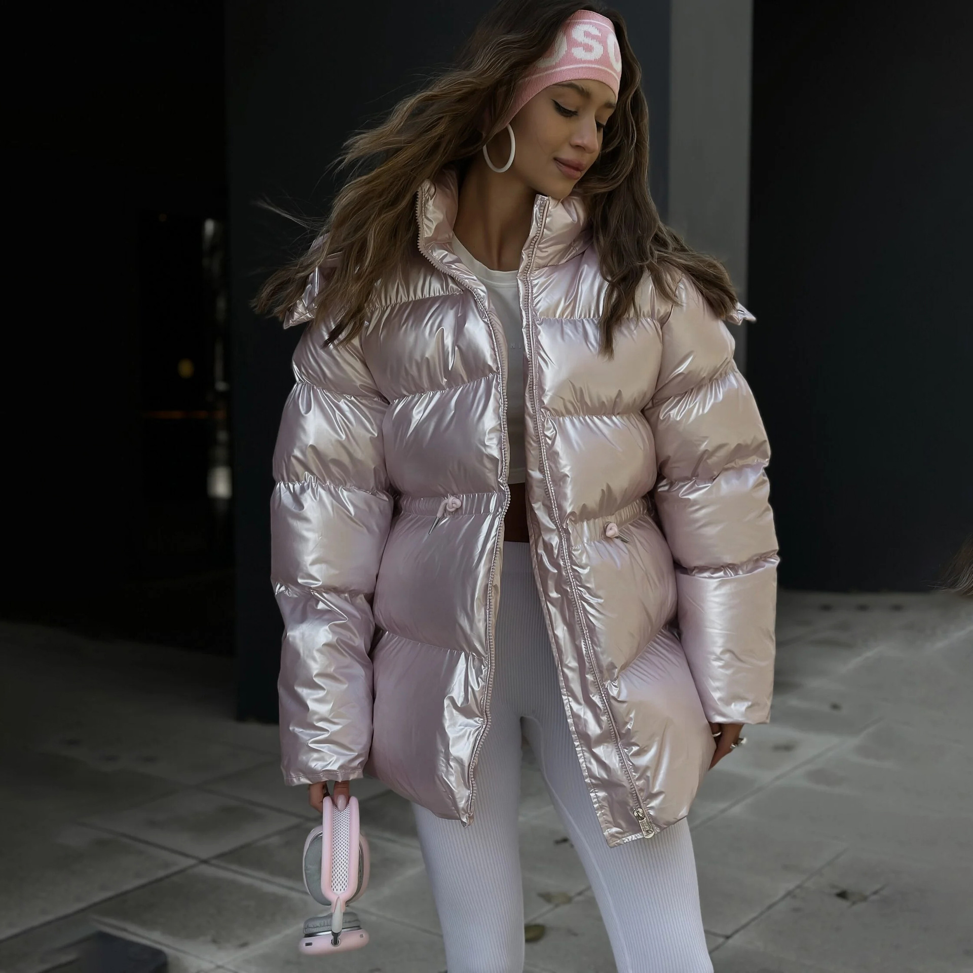 Rosea High Shine Puffer Jacket