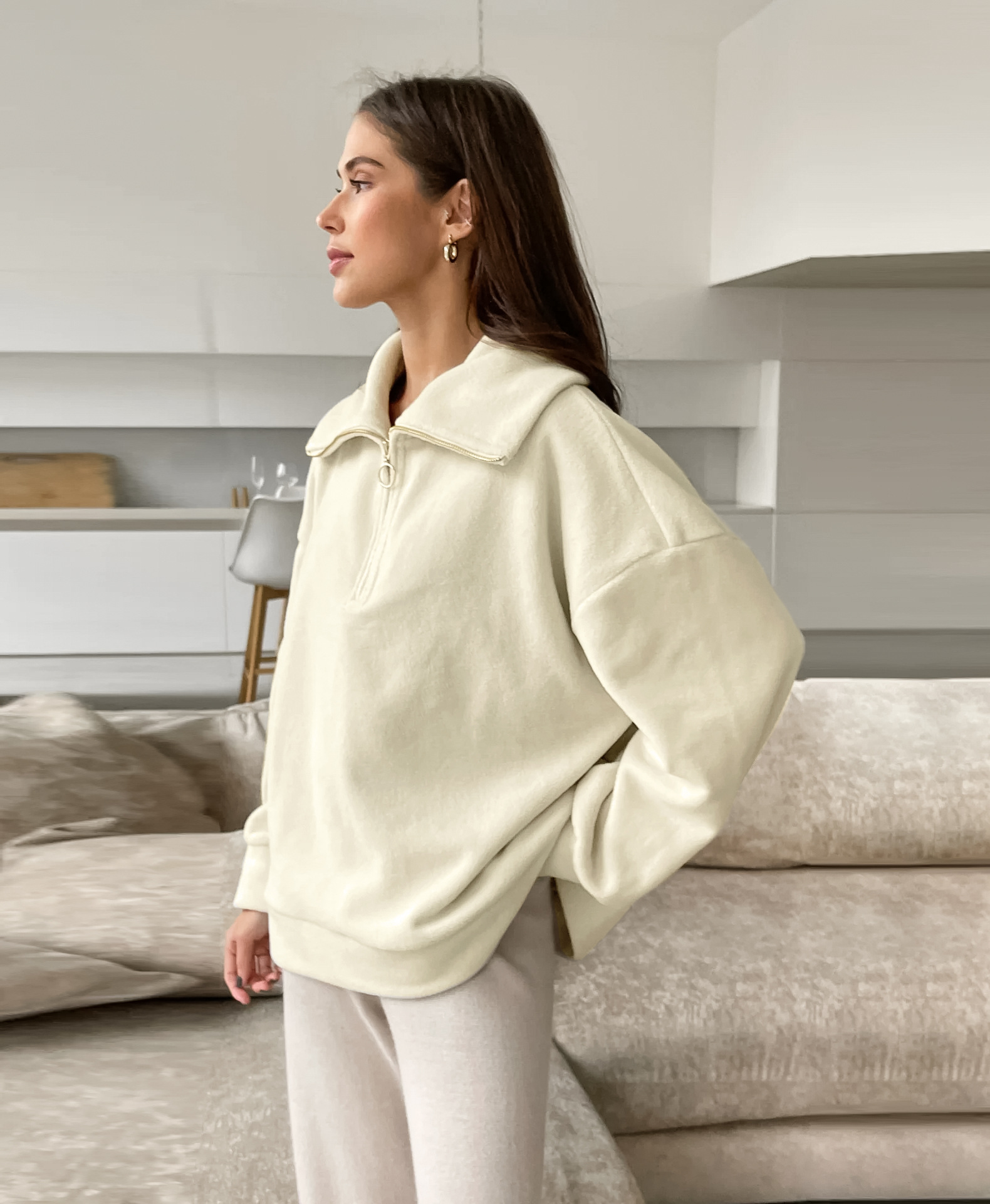 Rosea 1/4 Zip Oversized Sweater