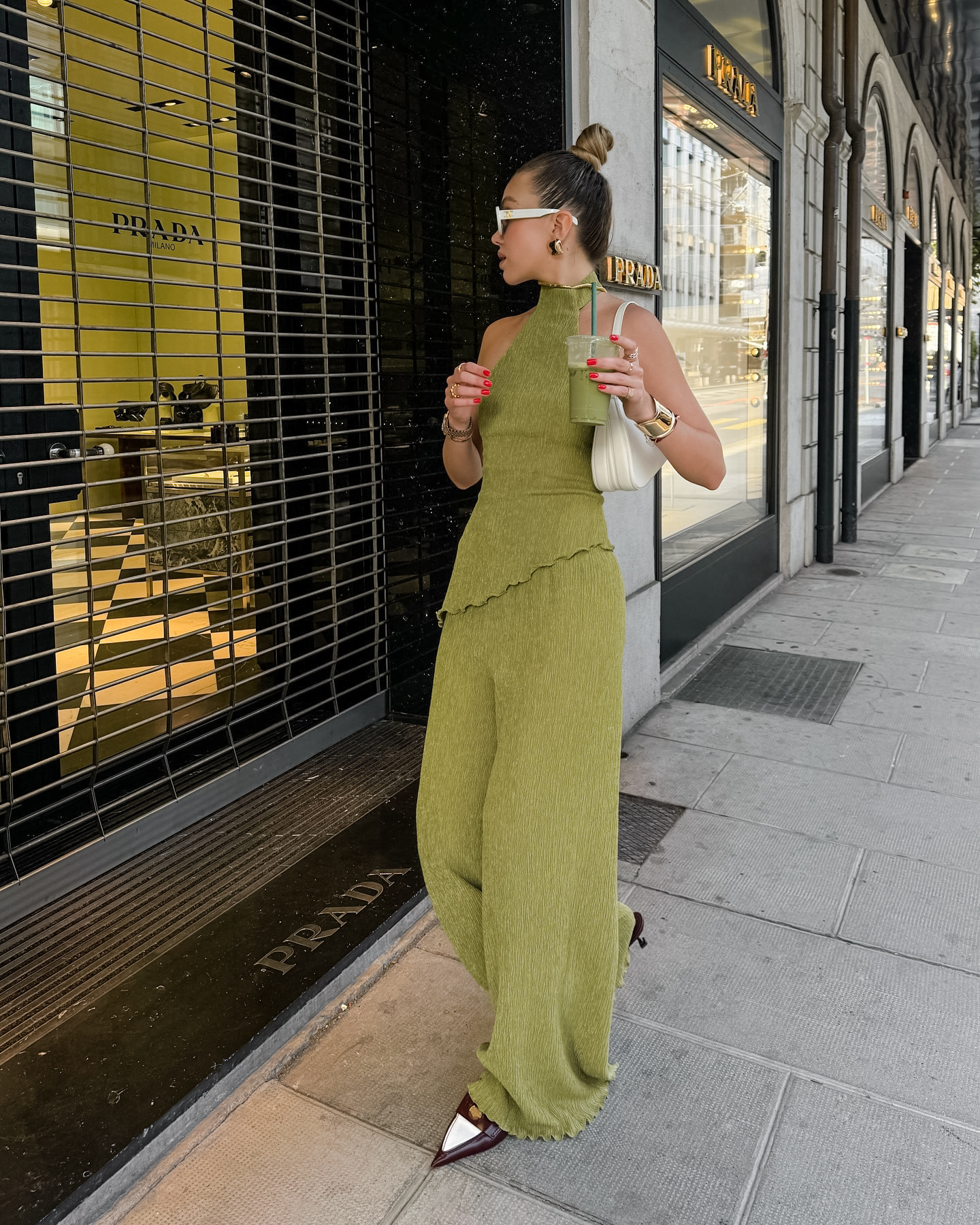 Rosea Green Two-Piece Set