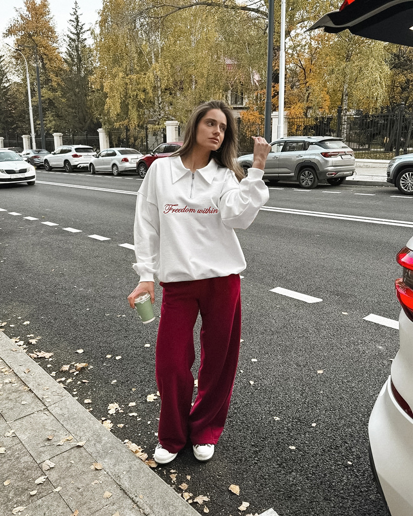 Rosea Oversized Polo Sweatshirt