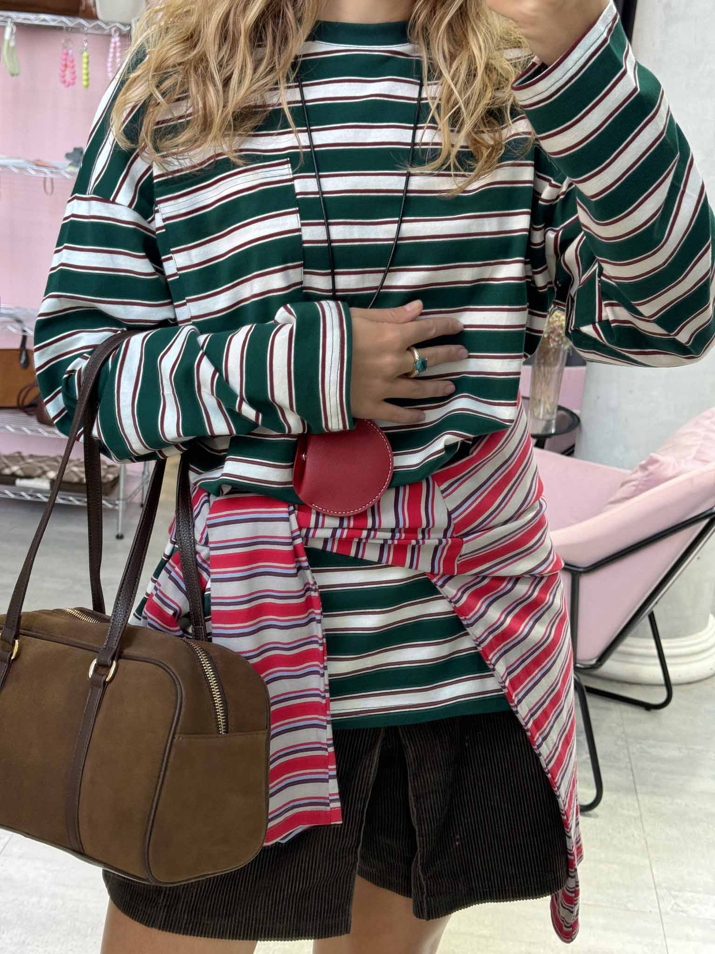 Rosea Striped Longsleeve Top