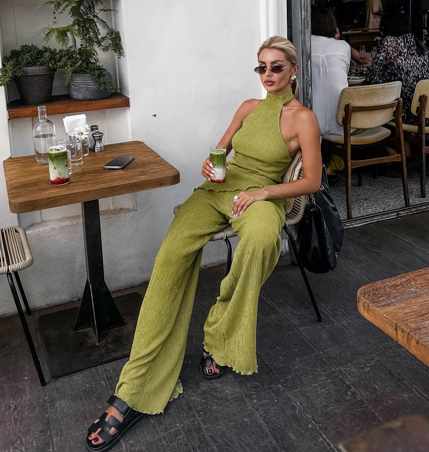 Rosea Green Two-Piece Set