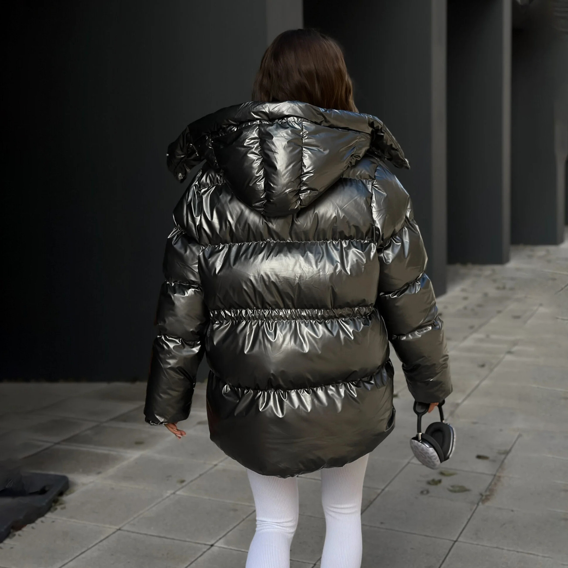 Rosea High Shine Puffer Jacket