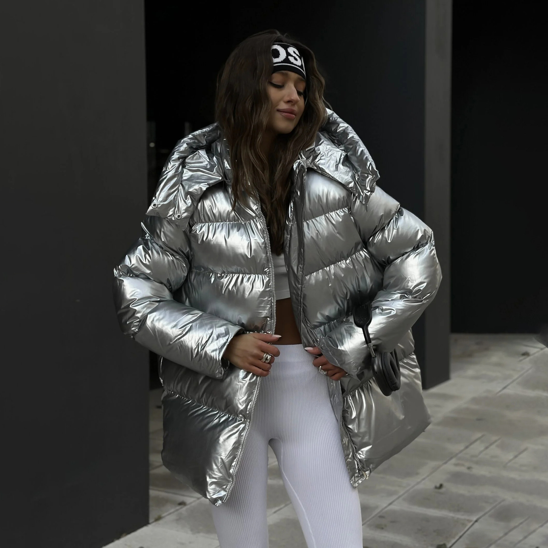 Rosea High Shine Puffer Jacket