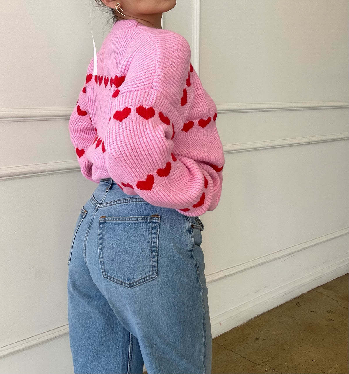 Rosea Knitted Heart Sweater