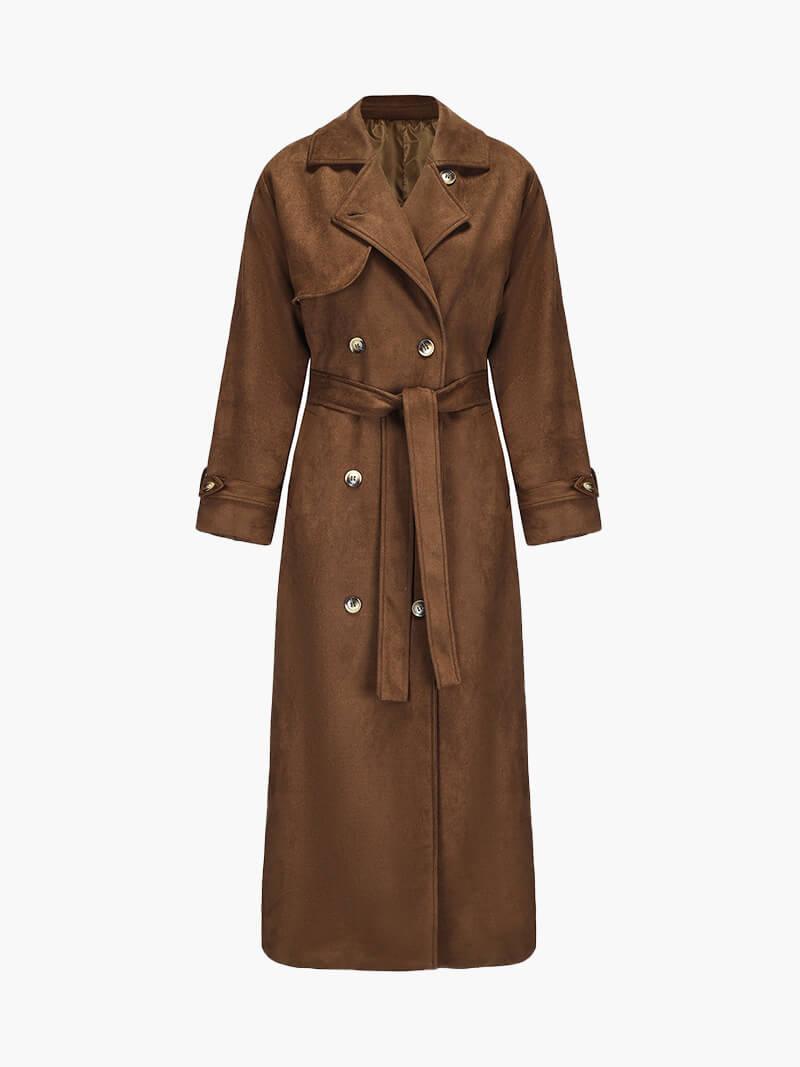 Rosea Faux Suede Trenchcoat