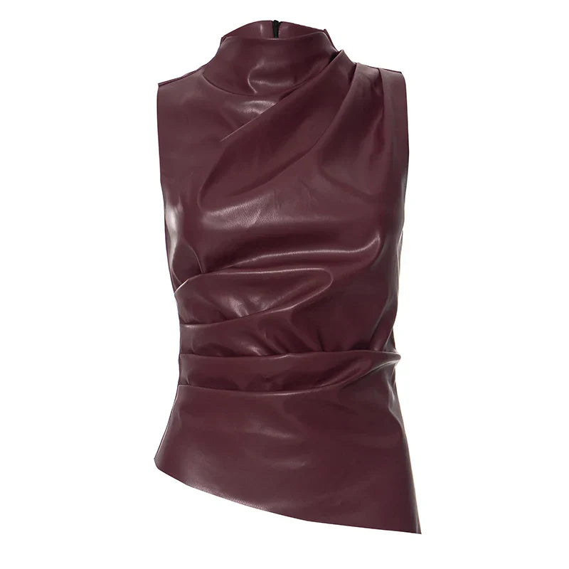 Rosea Top in Leather