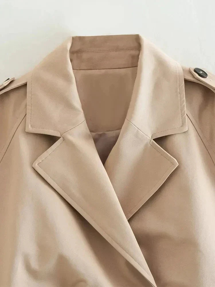 Rosea Cropped Trench Coat