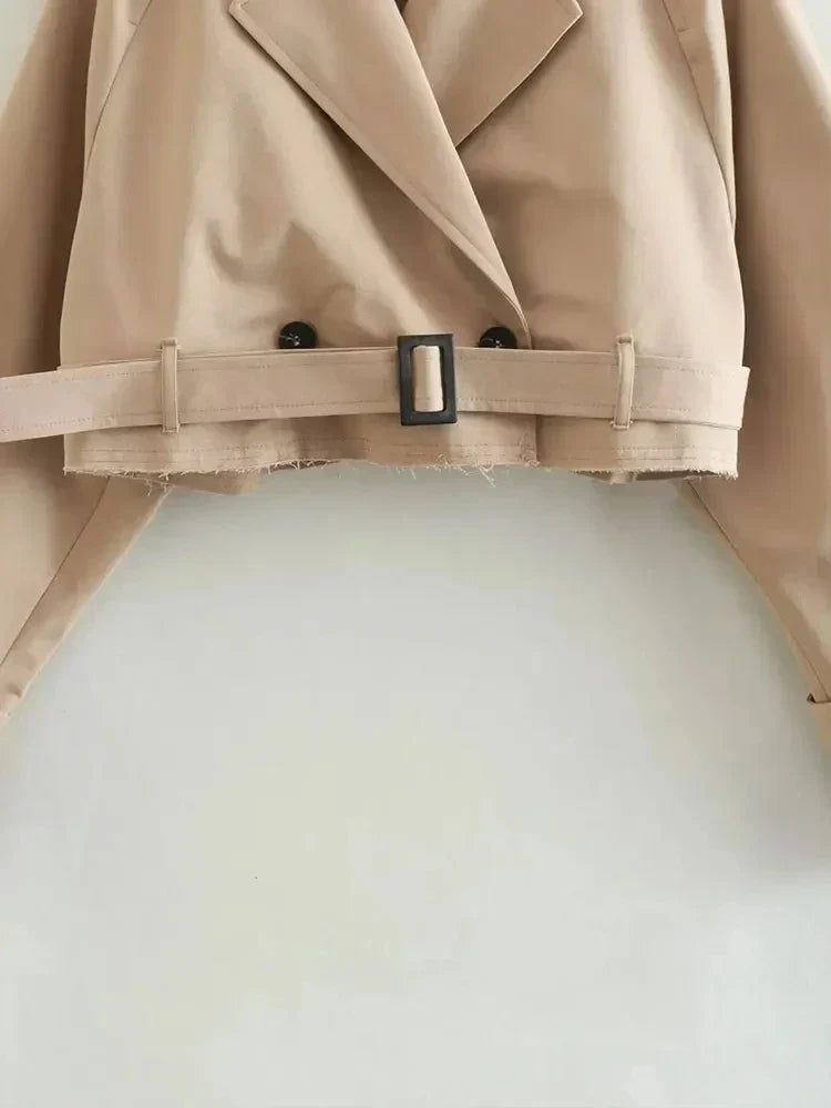 Rosea Cropped Trench Coat