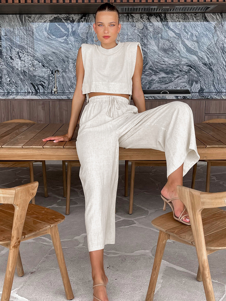 Rosea Elegant Two-Piece Linen Set