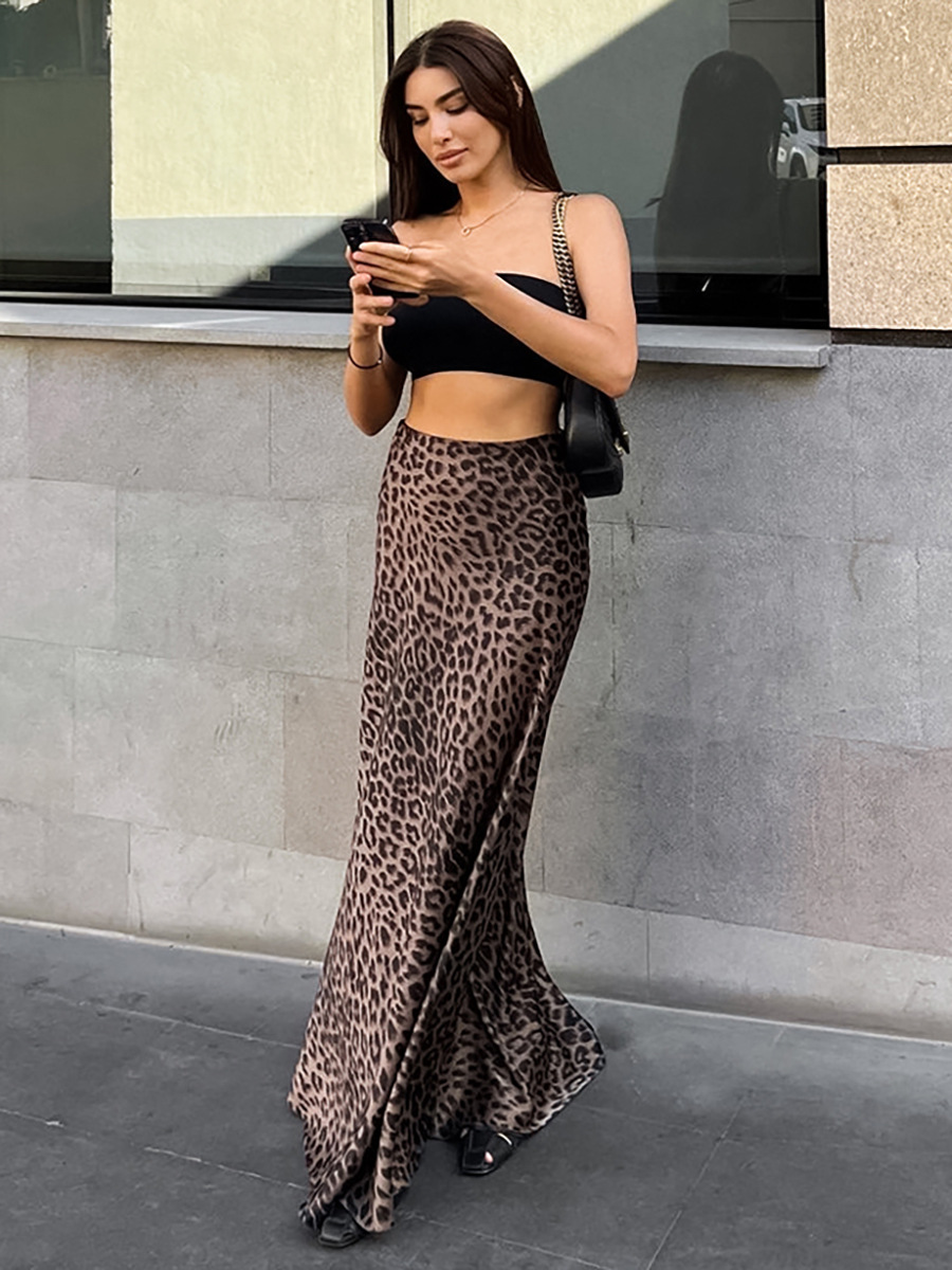 Rosea Leopard Maxi Skirt