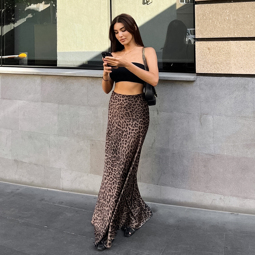 Rosea Leopard Maxi Skirt