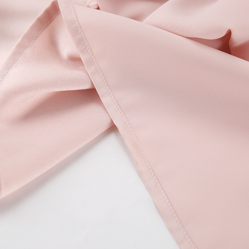 Rosea Satin Bow Tie Blouse