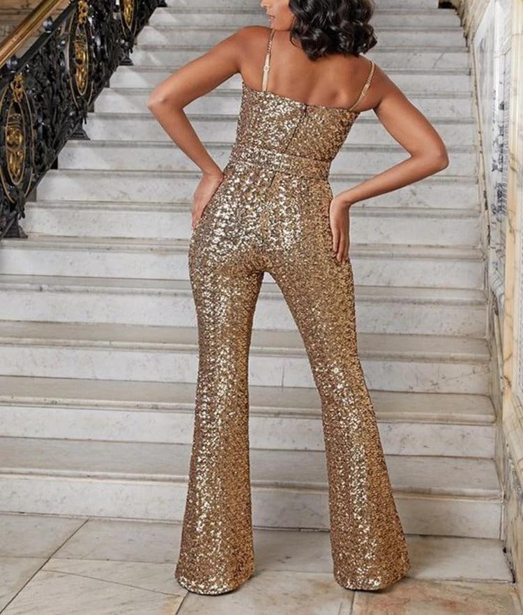 Rosea Avah Glamorous Sequin Jumpsuit